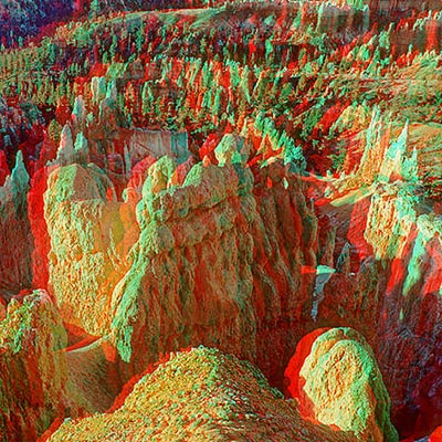 Stereo photo of Bryce Canyon.