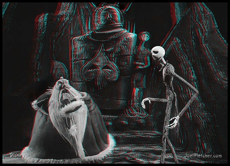 Jack Skellington apologises to Santa.