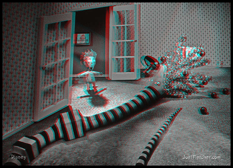 Giant snake eats Christmas tree.